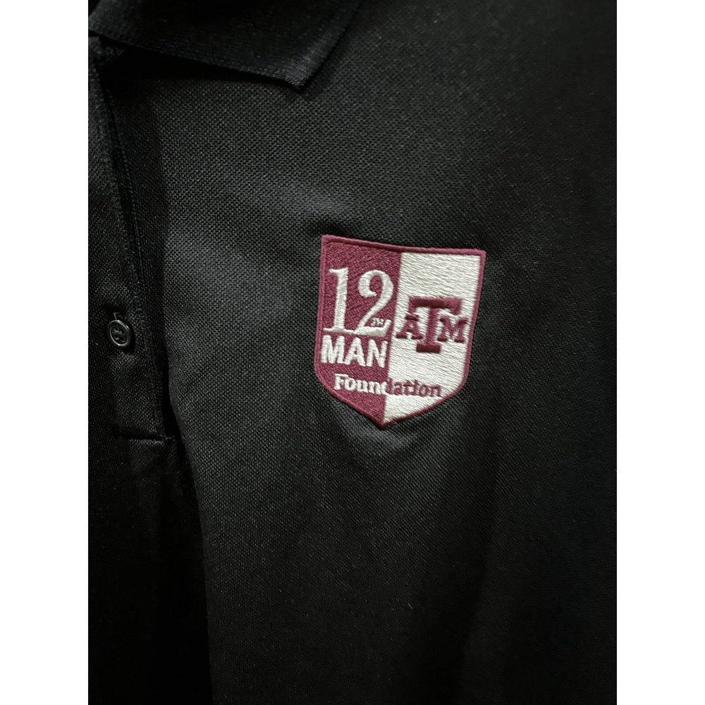 Adidas Women's Texas‎ A&M 12th Man foundation Polo Black Size Large - Picture 3 of 5